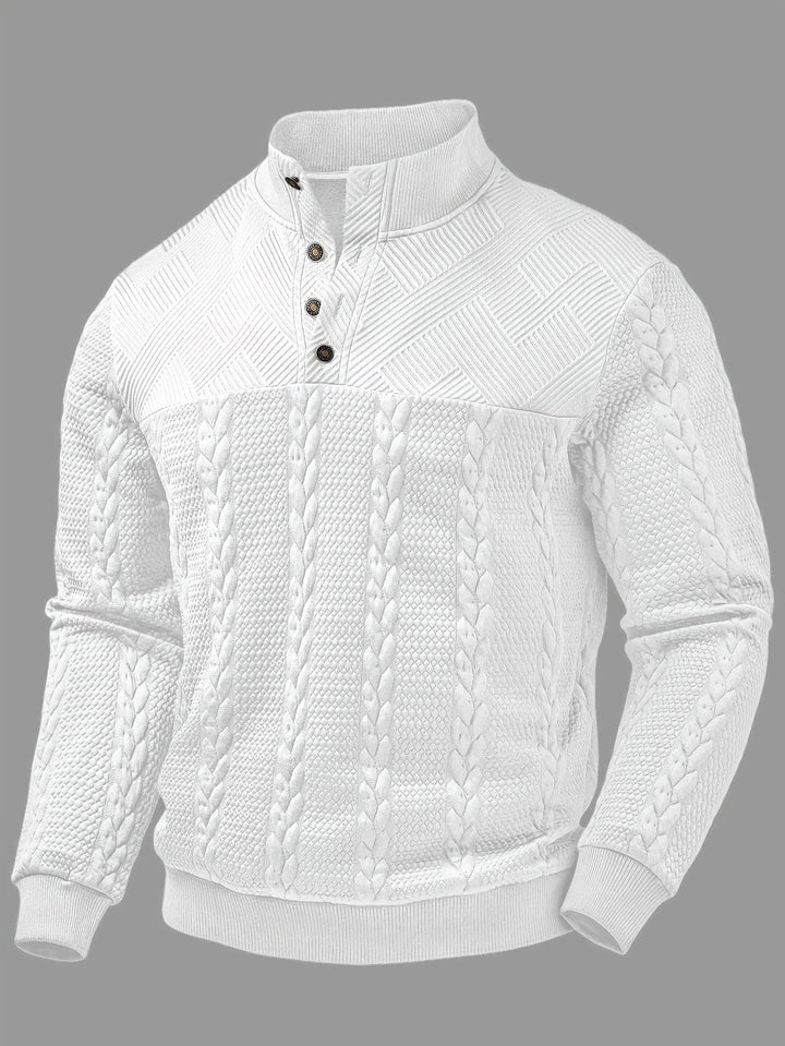 Sterling | Tekstureret Stand-Krave Pullover