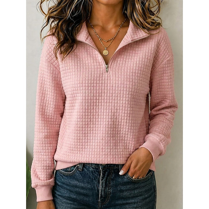 Annette | Tekstureret Quarter-Zip Pullover