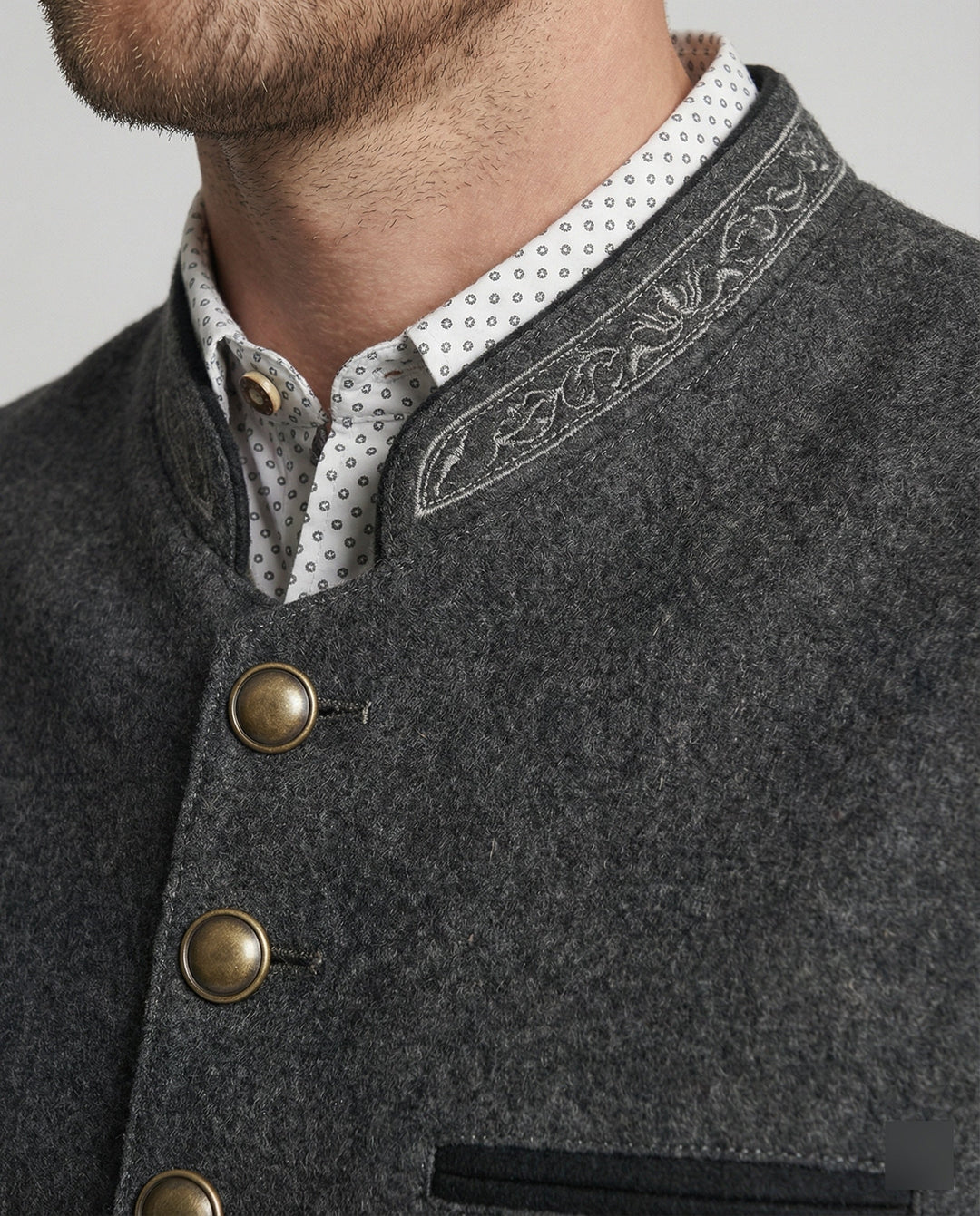 Frederik | Traditionel Stående Krave Vest