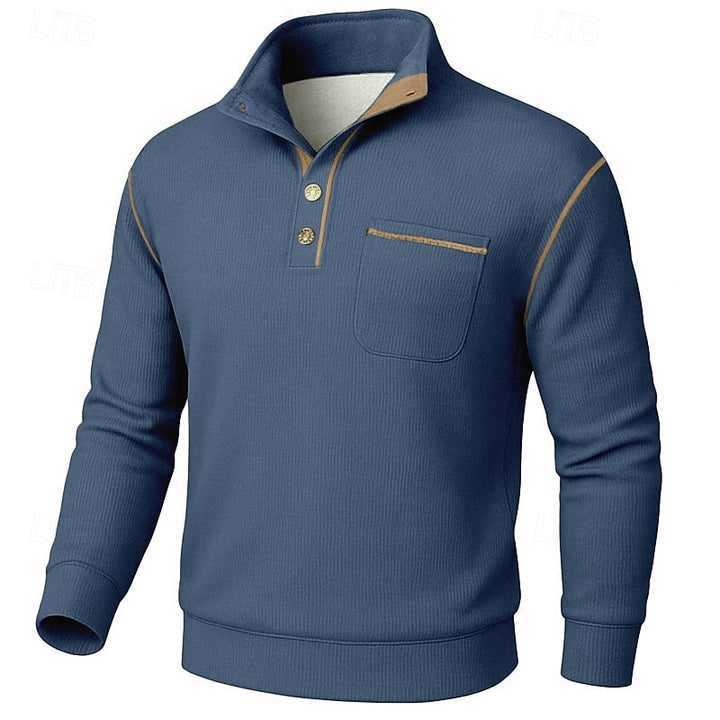 Conrad | Tekstureret Halv-Knap Pullover