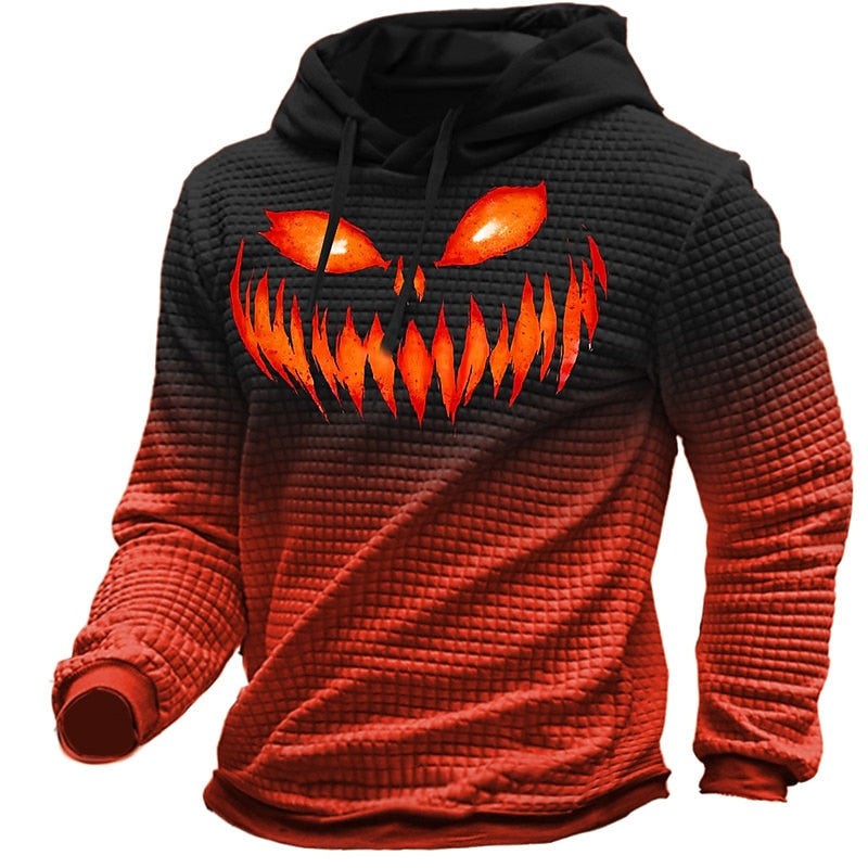Harlan | Halloween Tekstureret Grafisk Hoodie