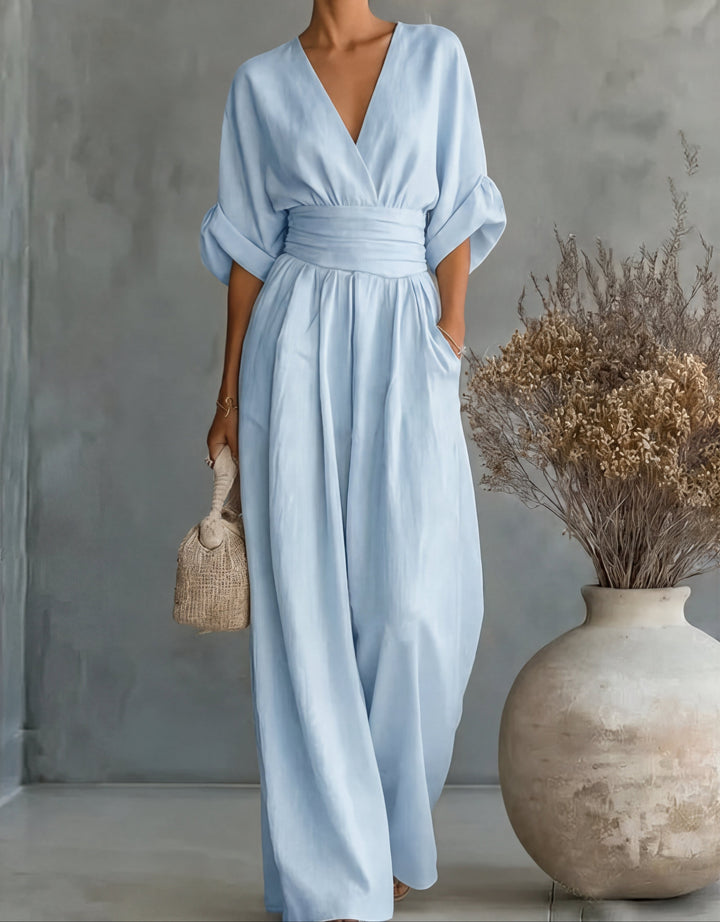Genevieve | Elegant Bredbenet Jumpsuit