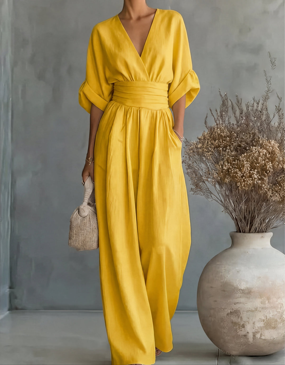 Genevieve | Elegant Bredbenet Jumpsuit