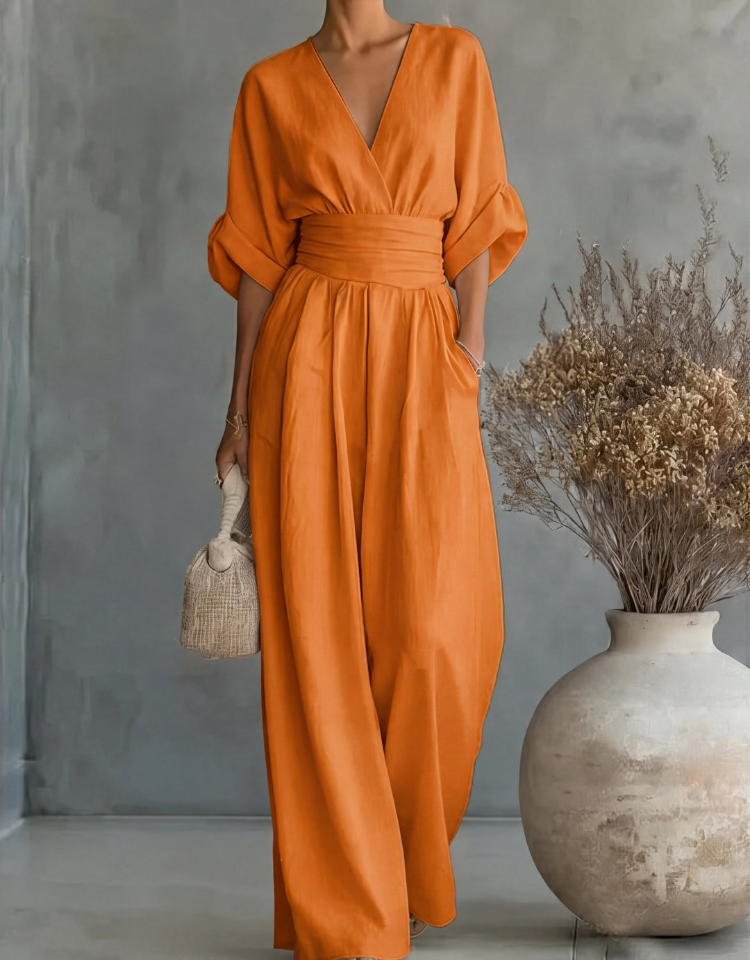 Genevieve | Elegant Bredbenet Jumpsuit
