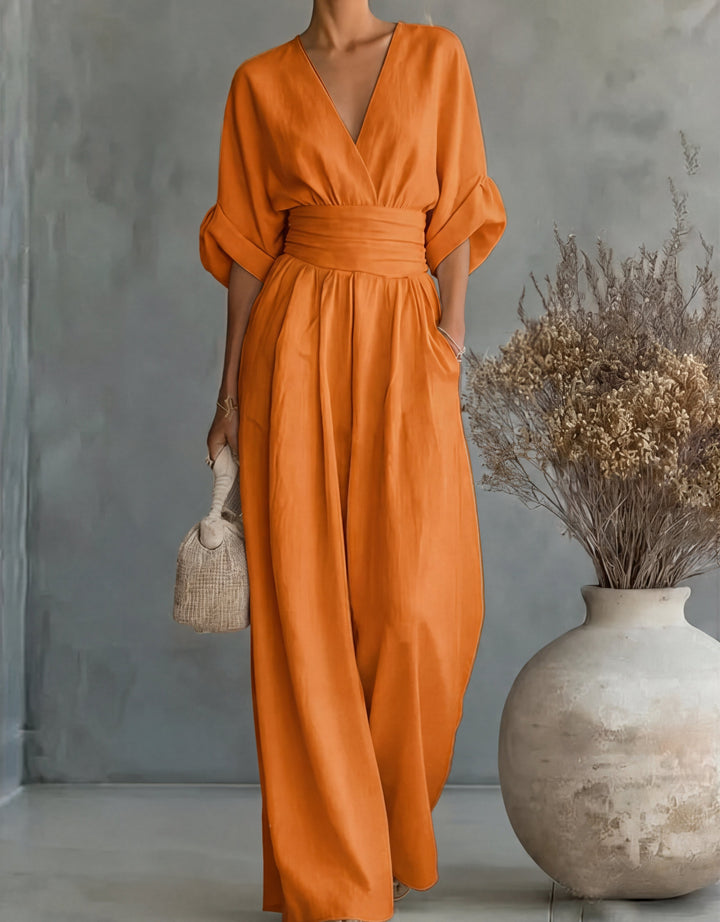 Genevieve | Elegant Bredbenet Jumpsuit