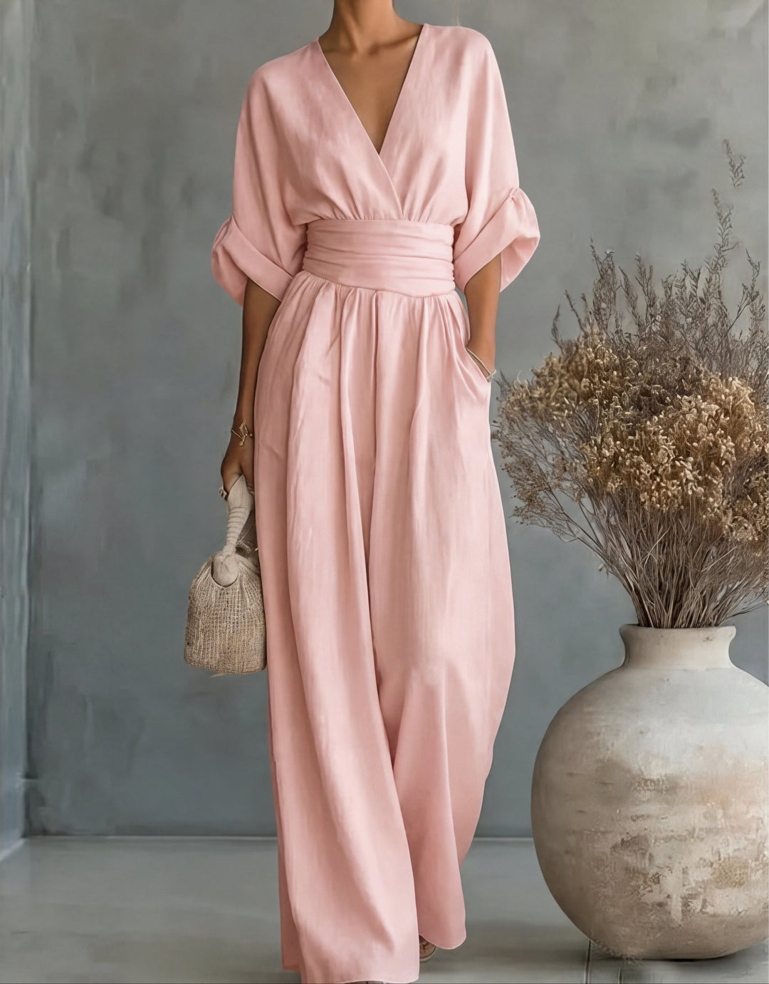 Genevieve | Elegant Bredbenet Jumpsuit