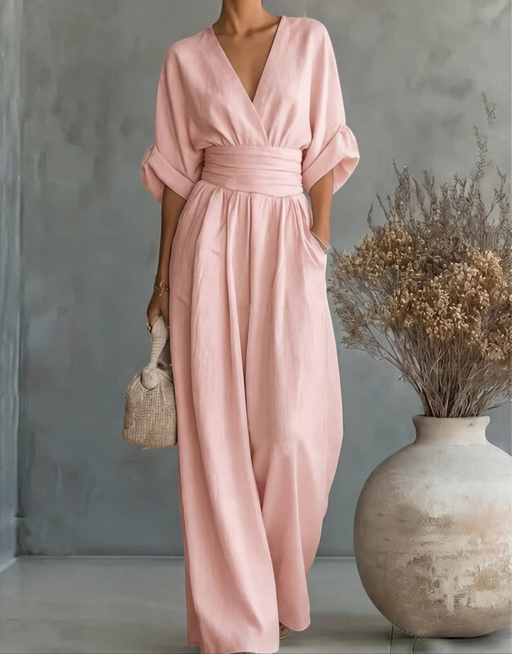 Genevieve | Elegant Bredbenet Jumpsuit