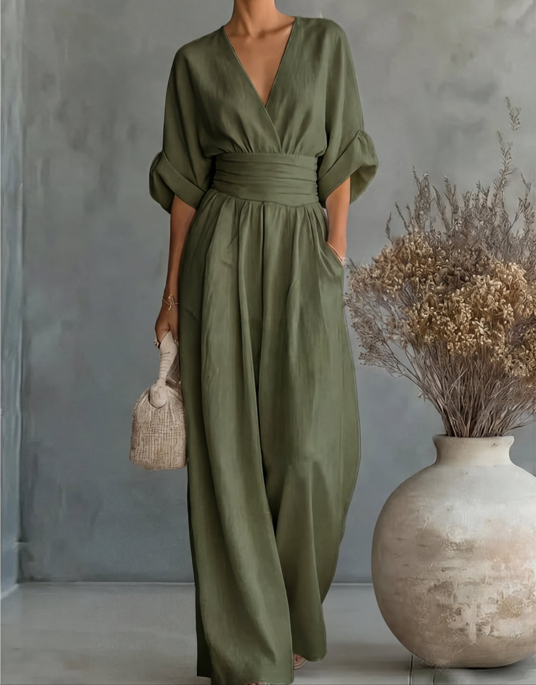 Genevieve | Elegant Bredbenet Jumpsuit