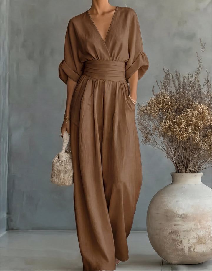 Genevieve | Elegant Bredbenet Jumpsuit