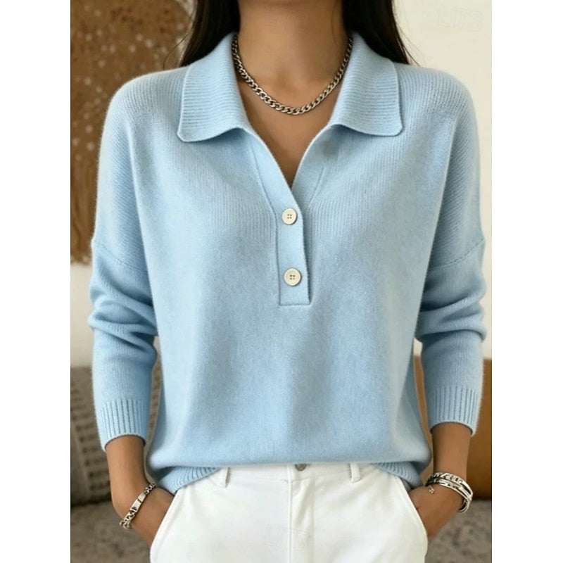 Eliza | Raffineret Kraveknap Pullover