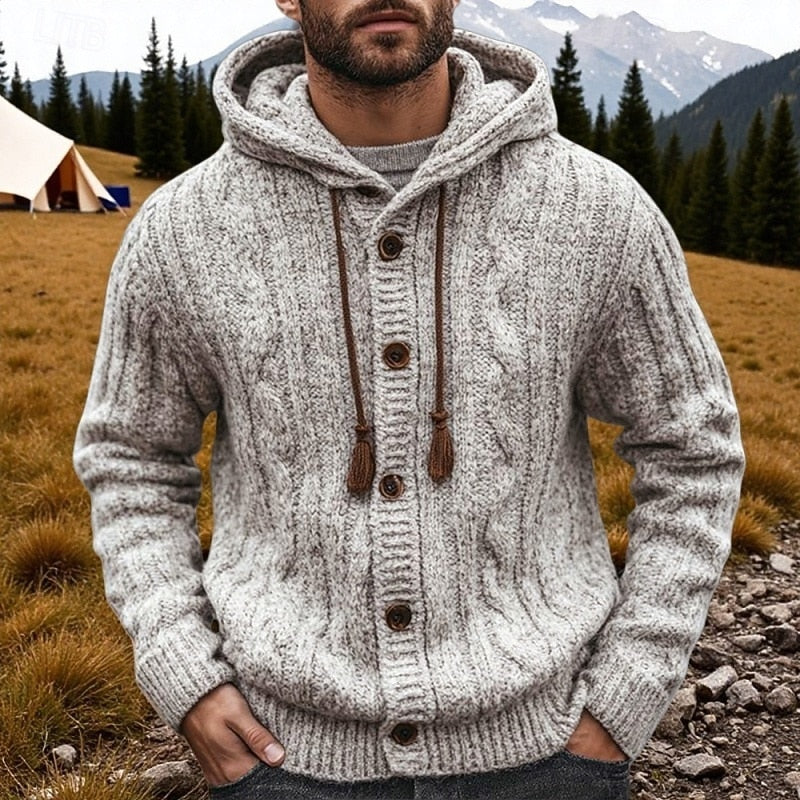 Graham | Kabelstrikket hættetrøje cardigan