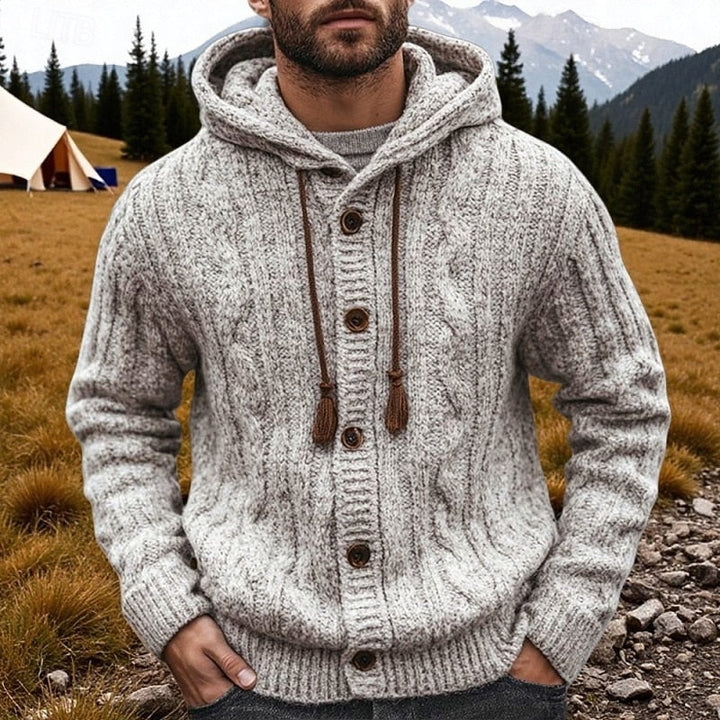 Graham | Kabelstrikket hættetrøje cardigan