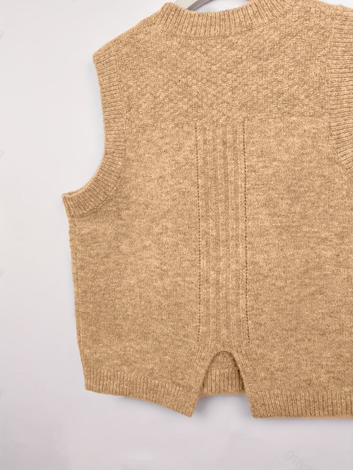 Brooke | Kabelstrikket Sweater Vest