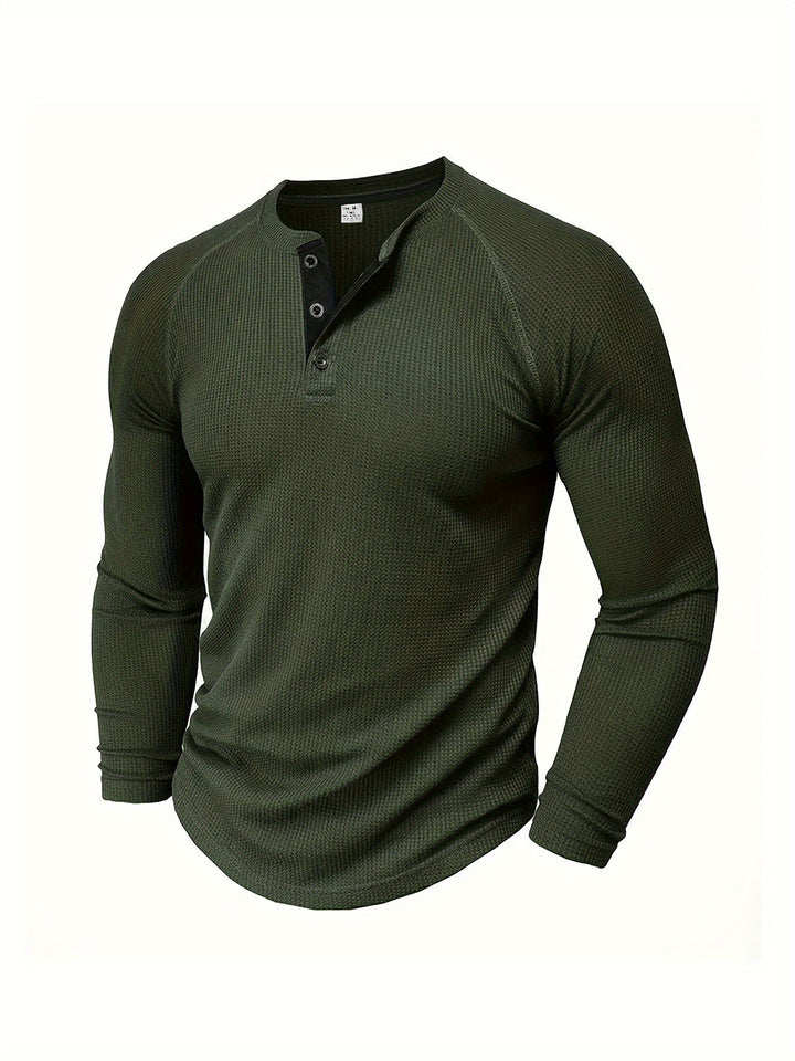 Graham | Klassisk Button Henley Skjorte