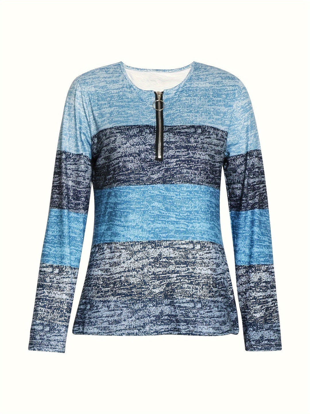 Ophelia | Farveblok Kvart-Zip Top