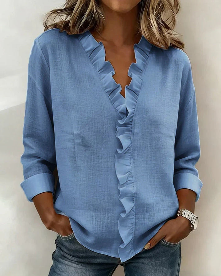 Chloe | Letvægts V-Hals Bluse