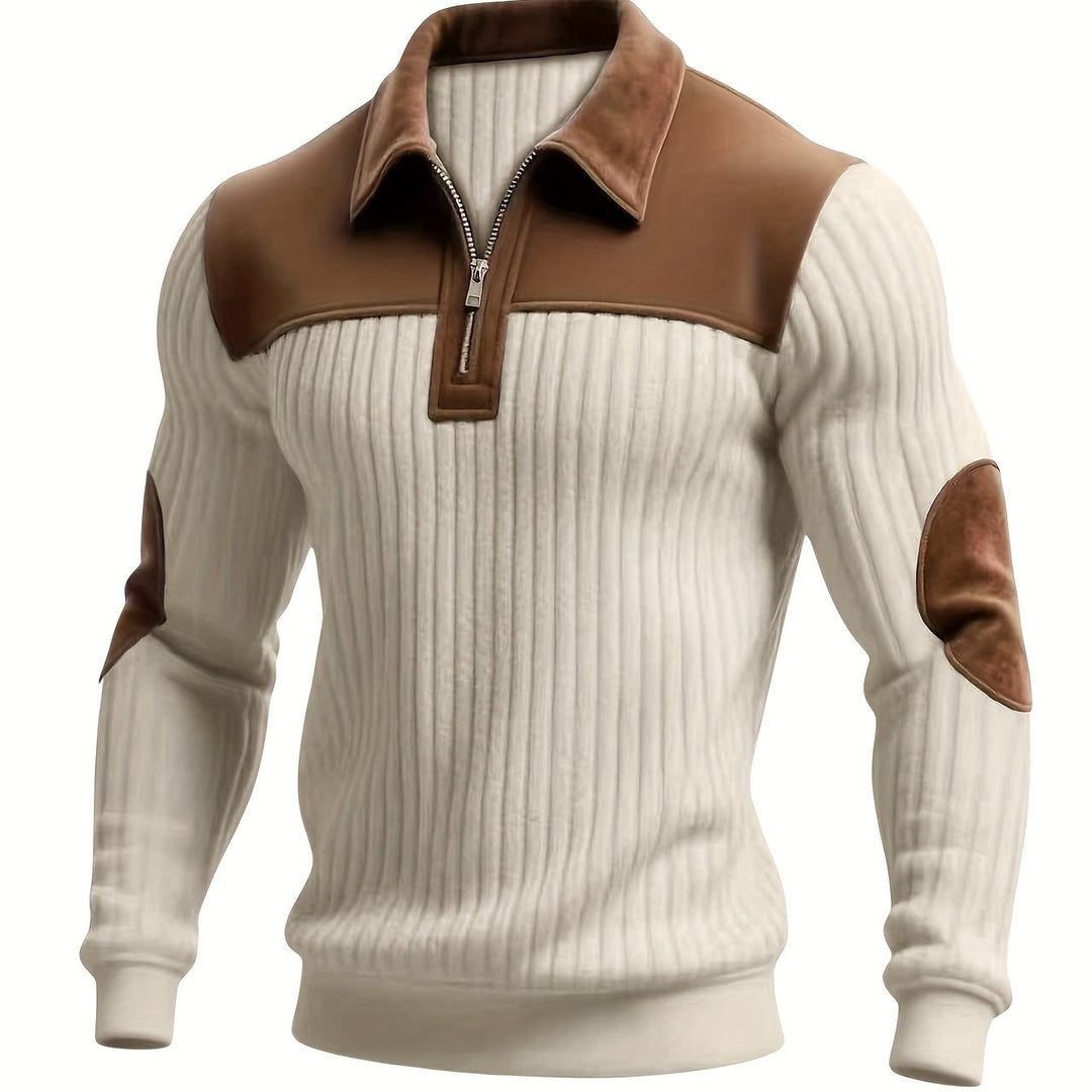 Roland | To-farvet Quarter-Zip Pullover