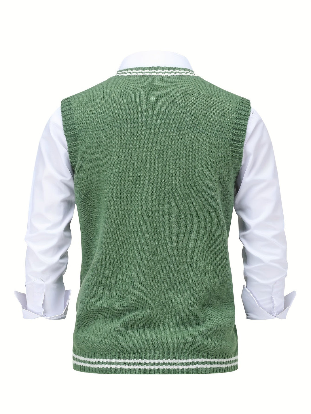 Gideon | Kabelstrikket V-hals Sweater Vest