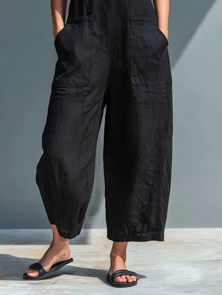Debra | Elegant Ærmeløs Ensfarvet Jumpsuit