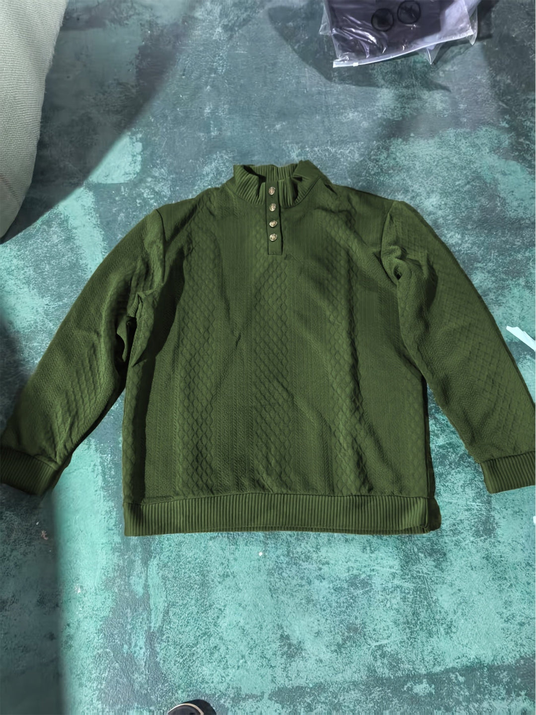 Ronan | Ståkrave Knap Henley Sweater