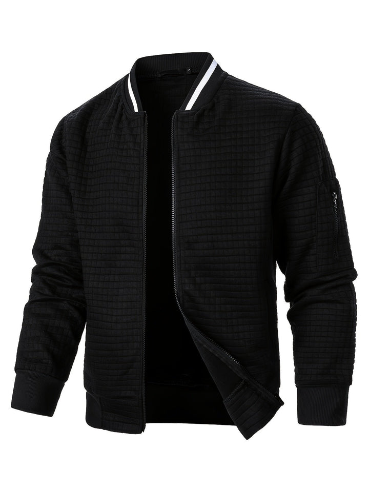 Raymond | Tekstureret Zip-Up Bomberjakke