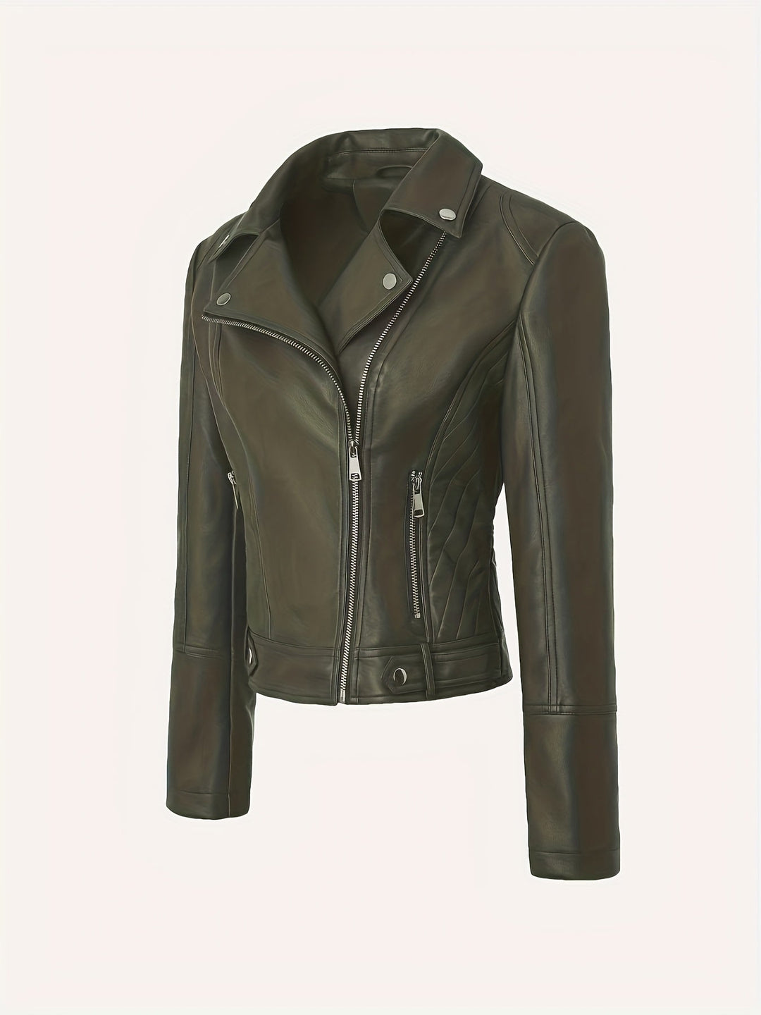 Mabel | Sculpted Zip-Front Moto Jakke