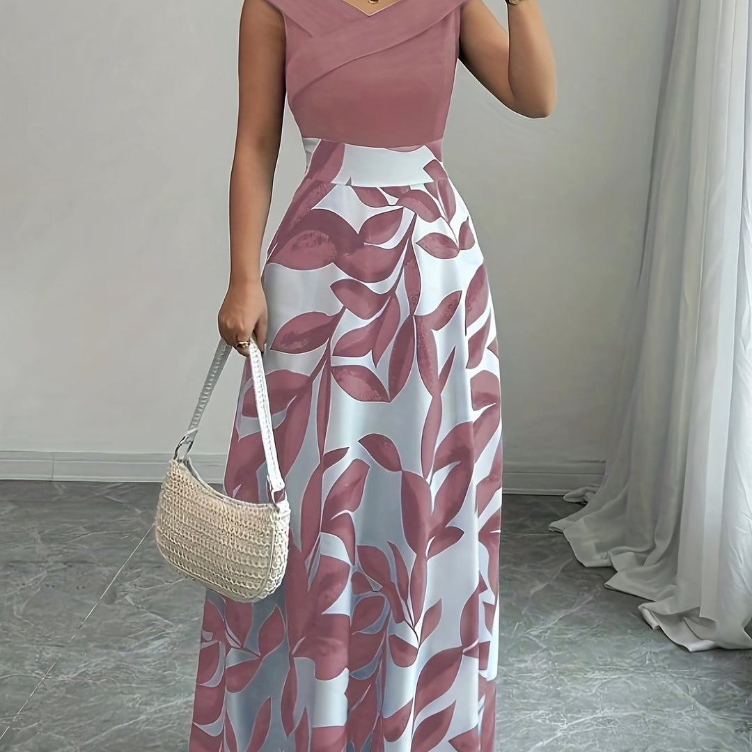 Lucille | Elegant Floral Maxi Kjole