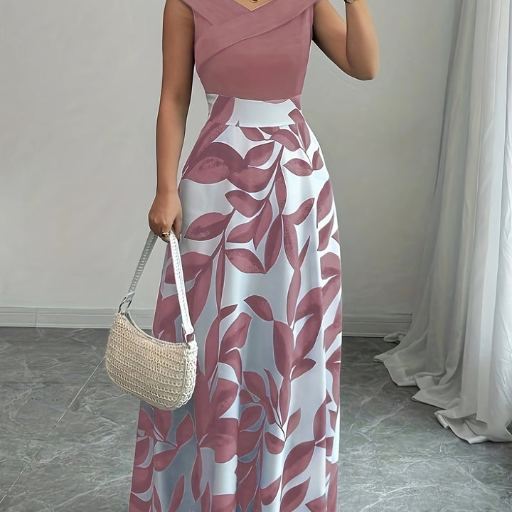 Lucille | Elegant Floral Maxi Kjole