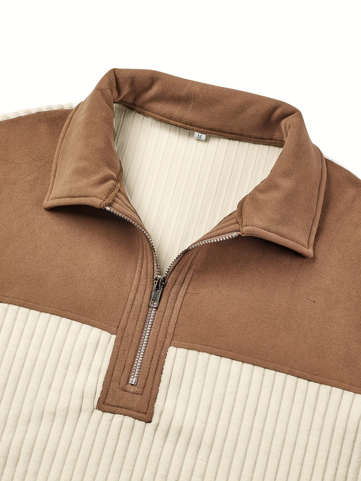 Roland | To-farvet Quarter-Zip Pullover
