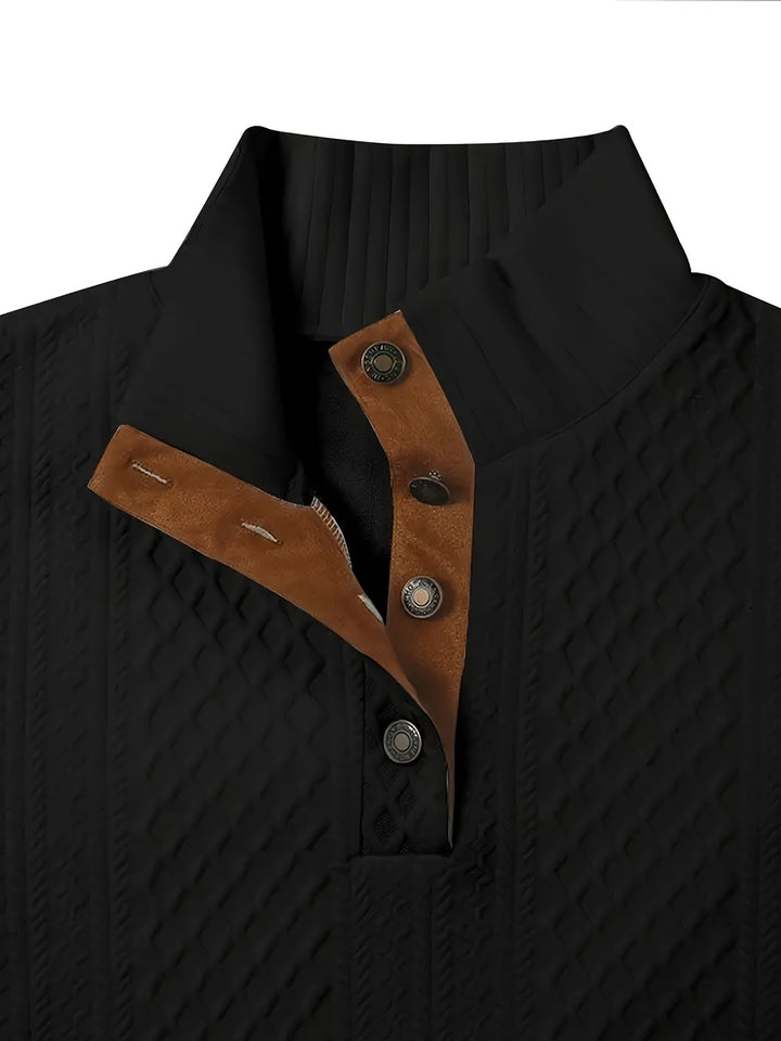 Ronan | Ståkrave Knap Henley Sweater