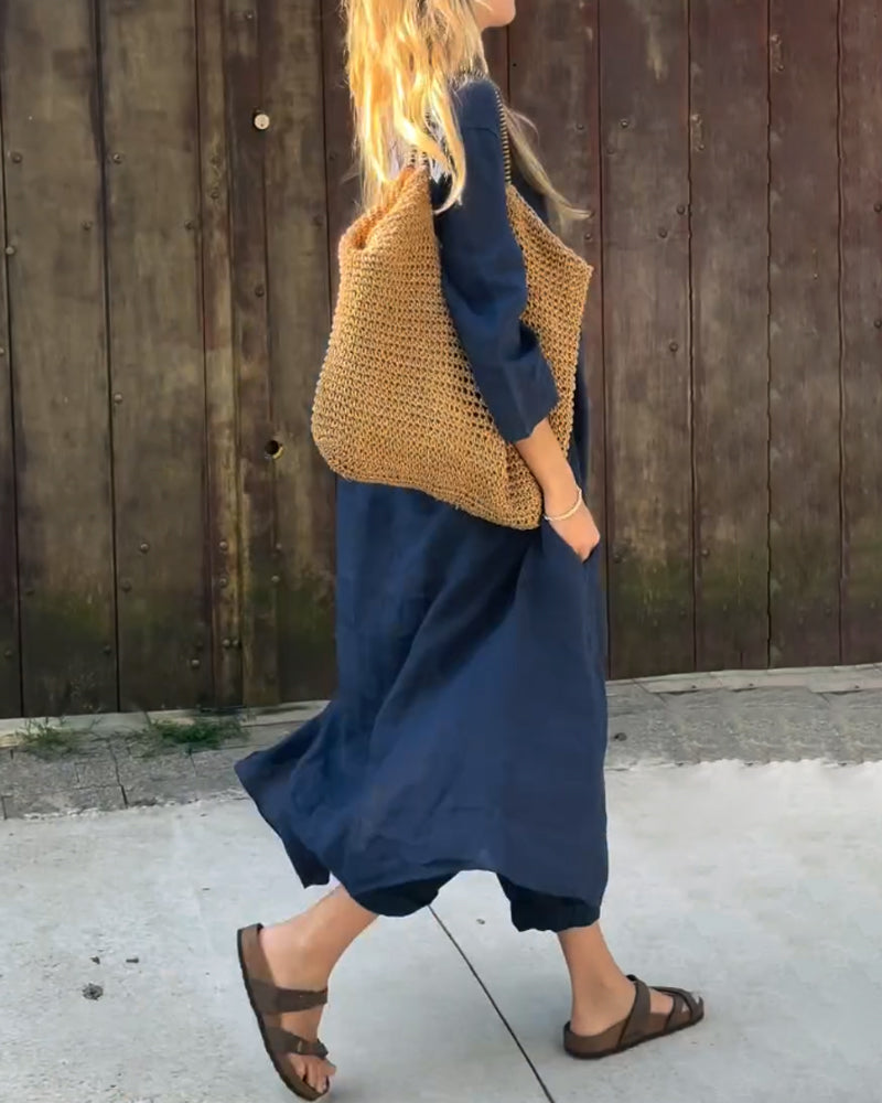 Stella | Elegant Løs V-Hals Sæt