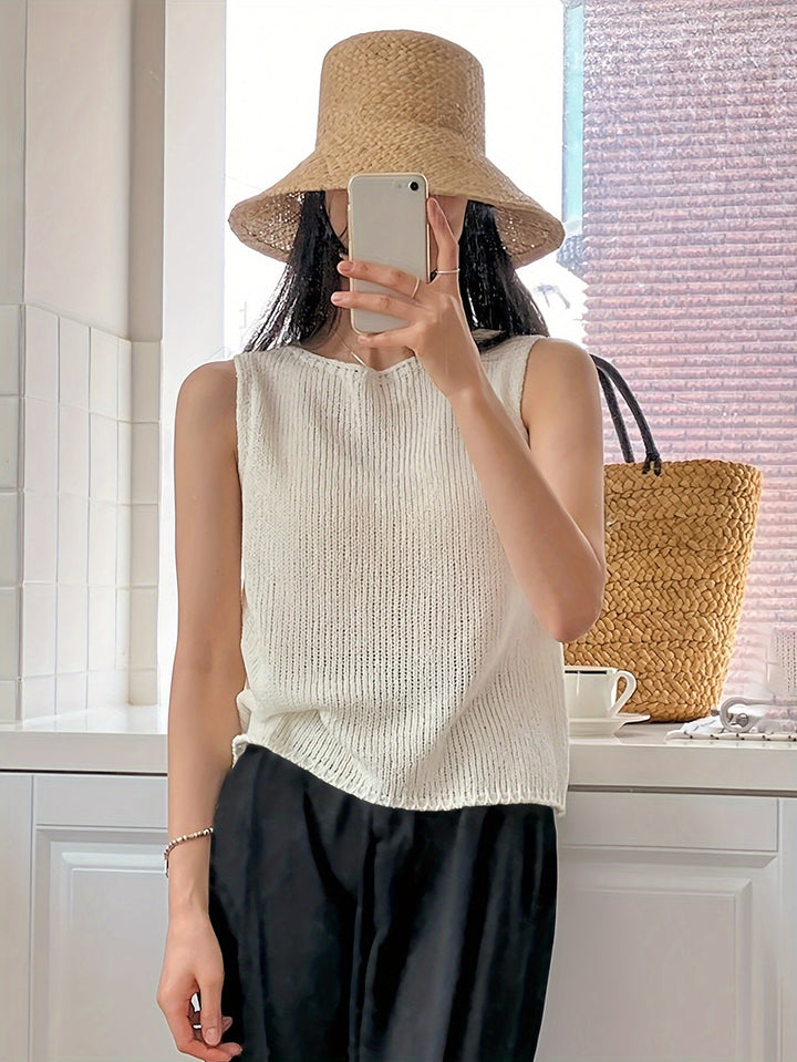 Nina | Afslappet ærmeløs top