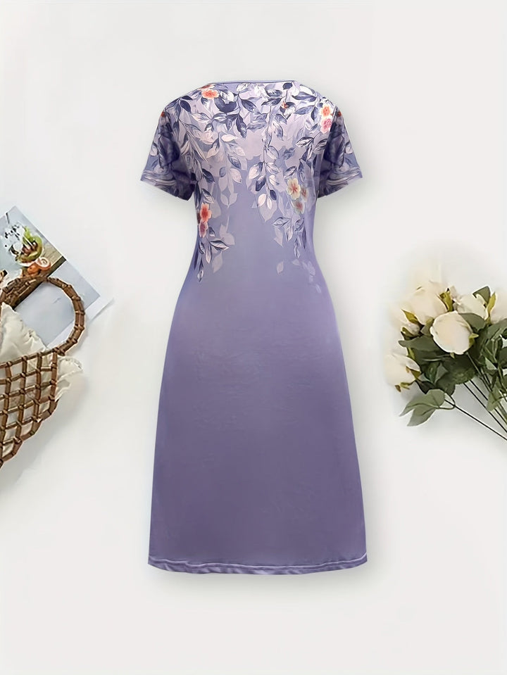 Marjorie | Graceful Floral A-Line Kjole