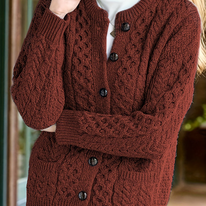 Fern | Tekstureret Knappet Cardigan