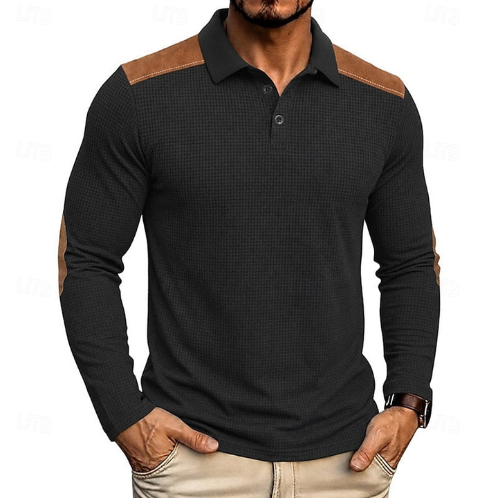 Bennett | Tekstureret Farveblok Polo T-shirt