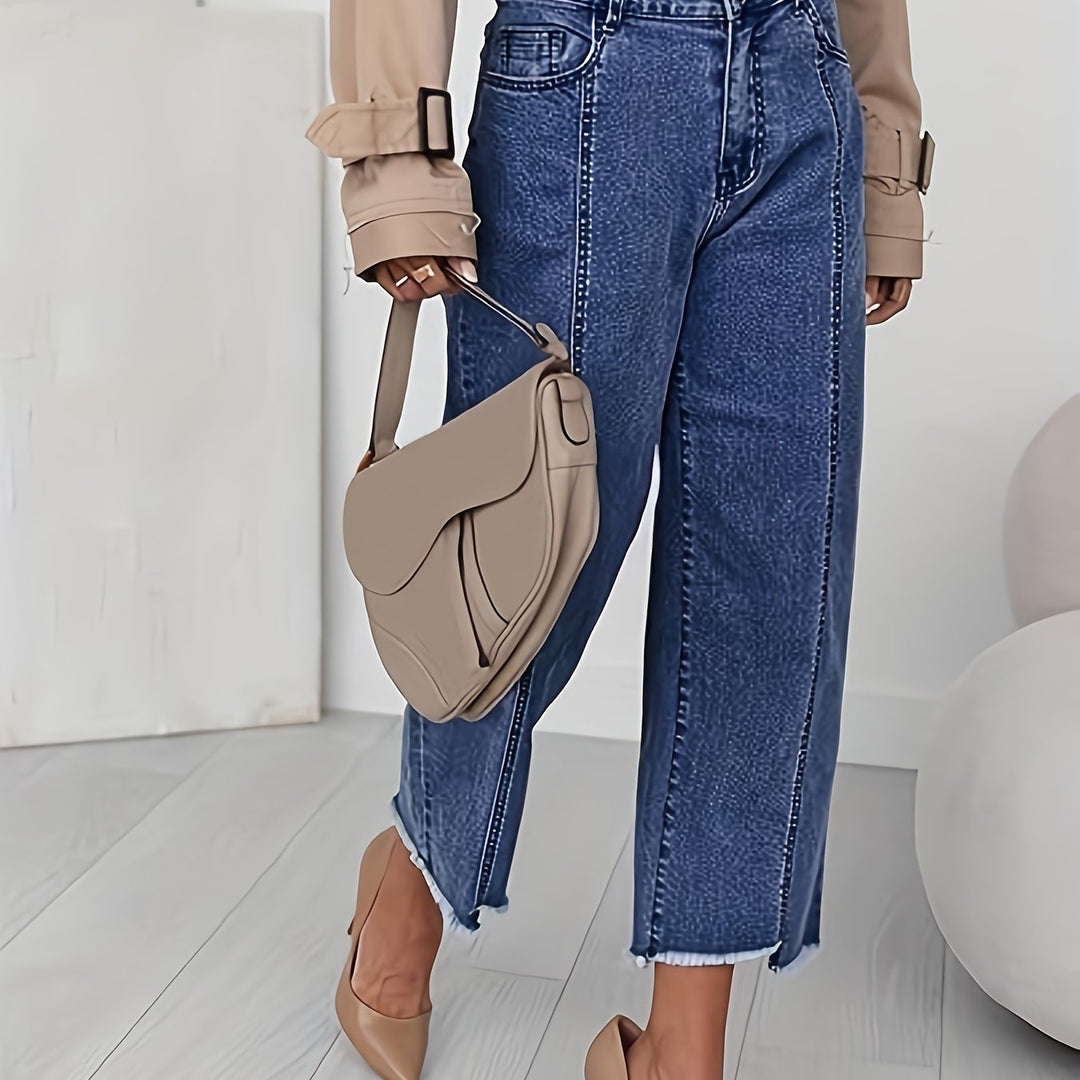 Denise | Skræddersyede Cropped Straight-Leg Jeans