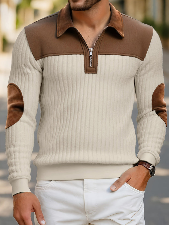 Roland | To-farvet Quarter-Zip Pullover