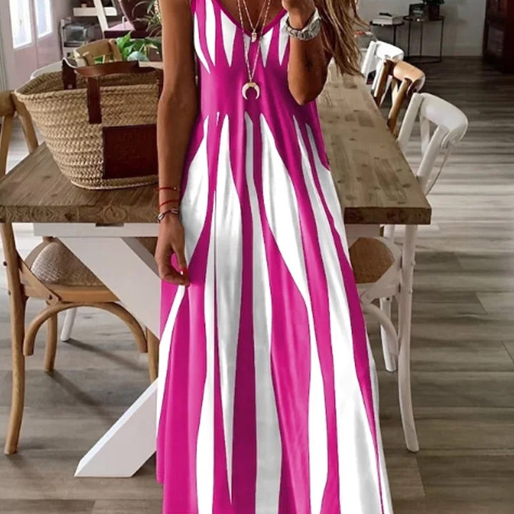 Nadine | Flowing V-Hals Maxi Kjole
