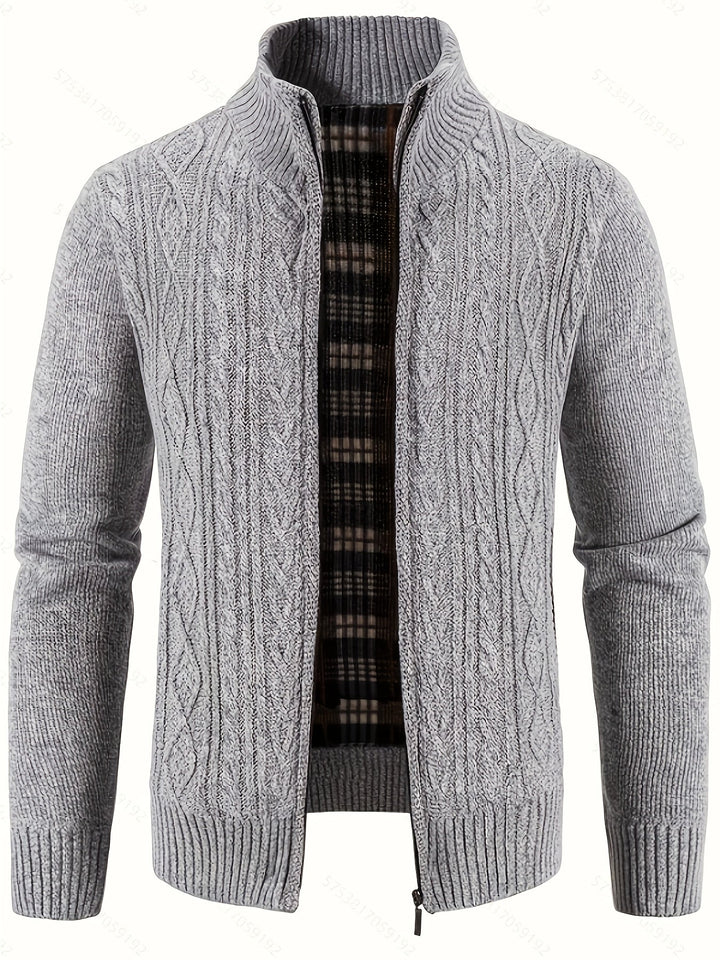 Walter | Tekstureret Full-Zip Cardigan