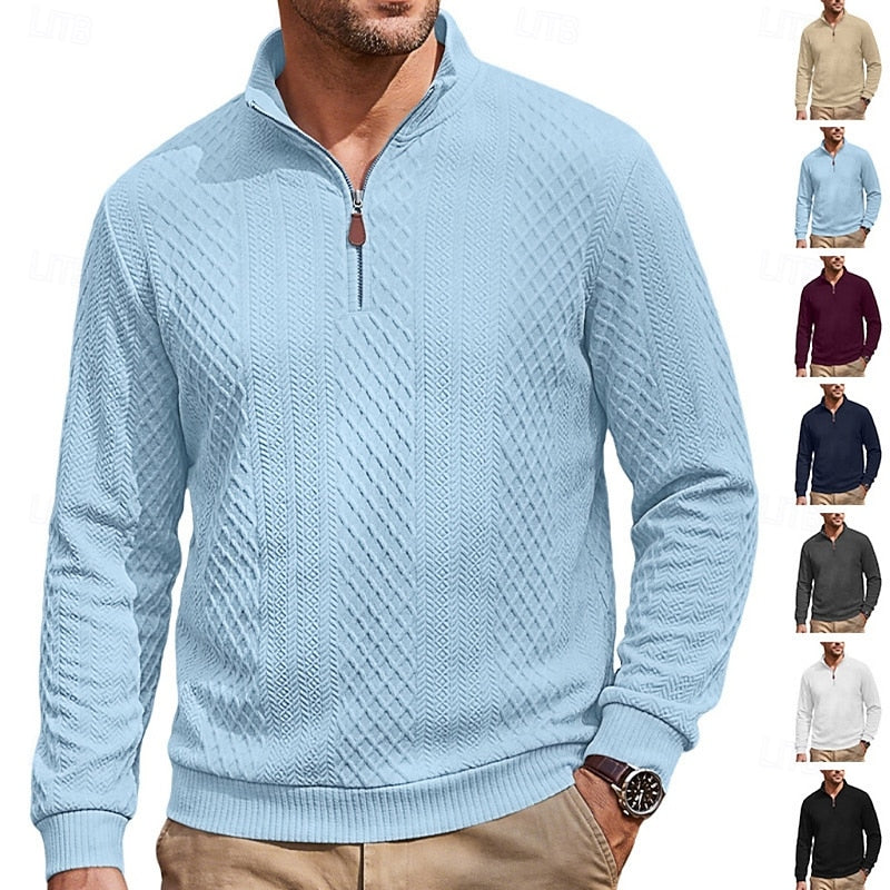 Nash | Tekstureret Quarter-Zip Pullover