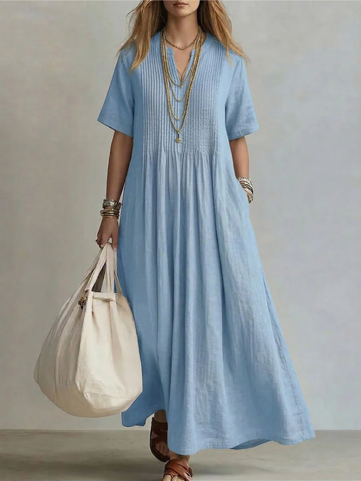Eleanor | Plisseret Flydende Maxi Kjole
