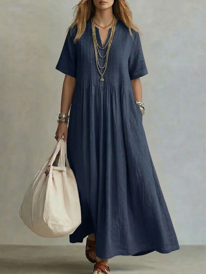 Eleanor | Plisseret Flydende Maxi Kjole