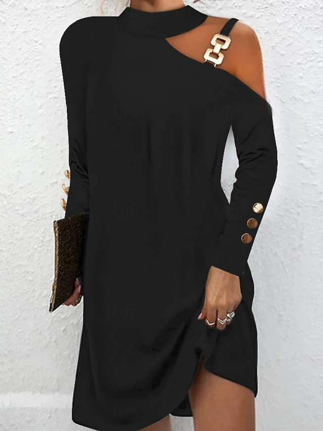 Rowena | Elegant Cold-Shoulder Kjole