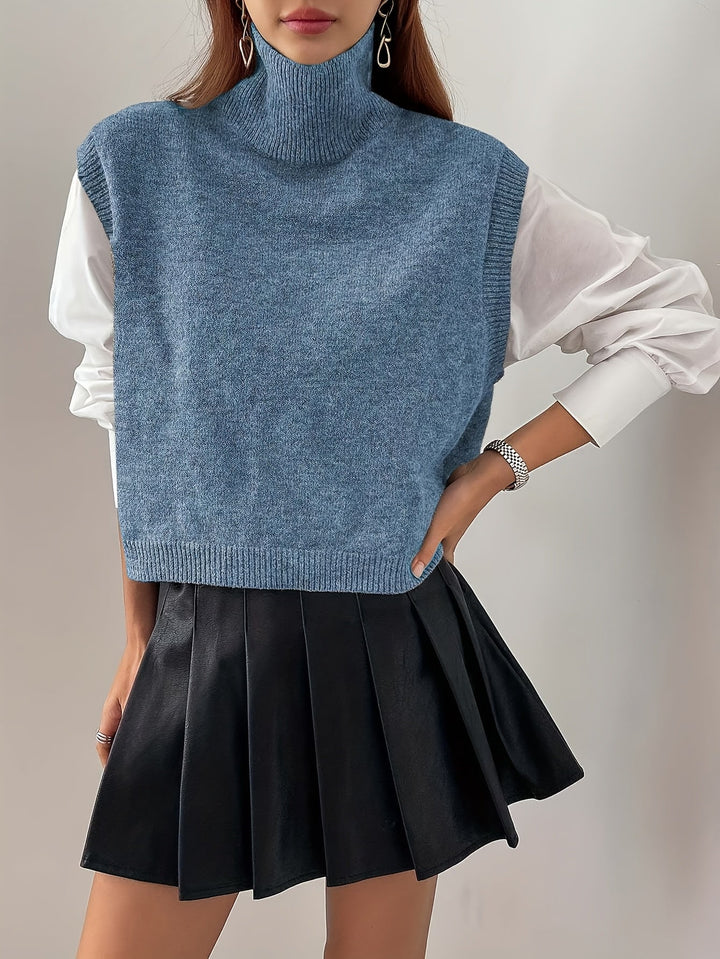 Farrah | Højhalset Sweater Vest