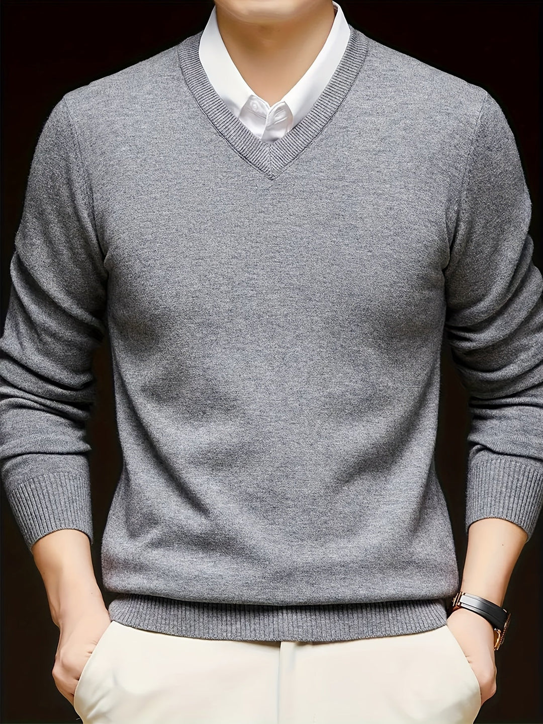 Hugh | Raffineret V-Hals Sweater