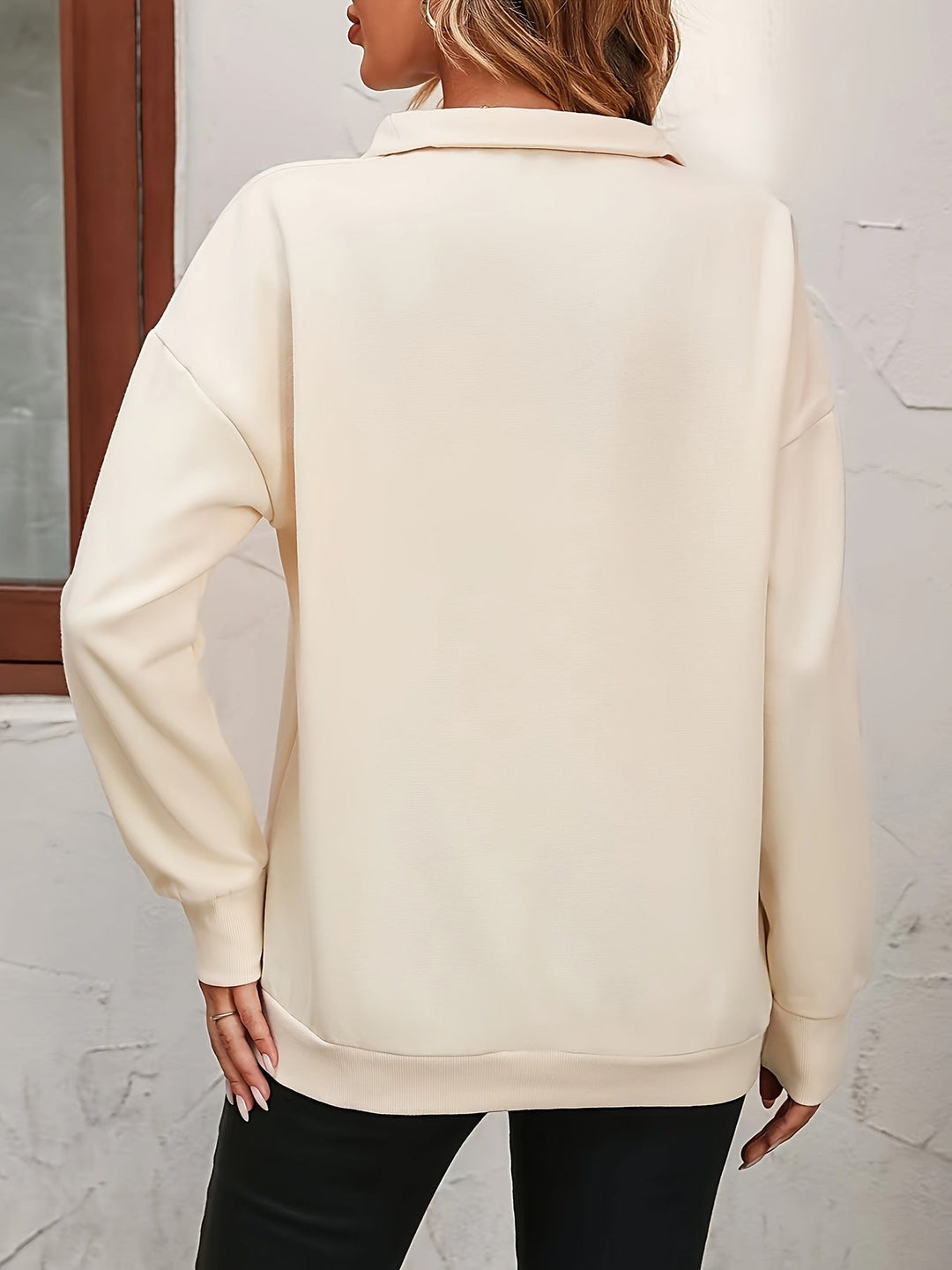 Gwyneth | Afslappet Halv-Zip Sweatshirt