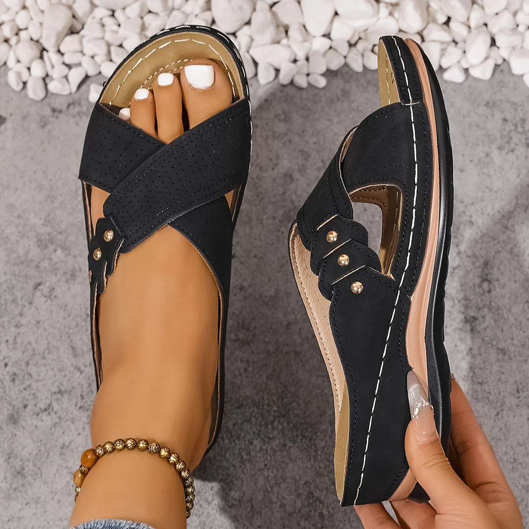Charlotte | Premium Ortopædisk Vedge Sandal