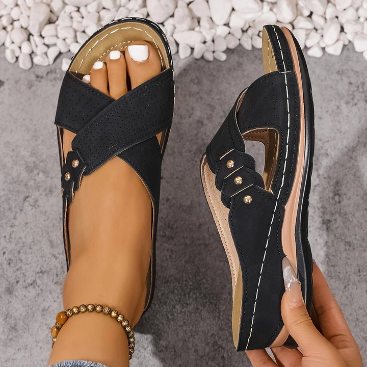 Charlotte | Premium Ortopædisk Vedge Sandal