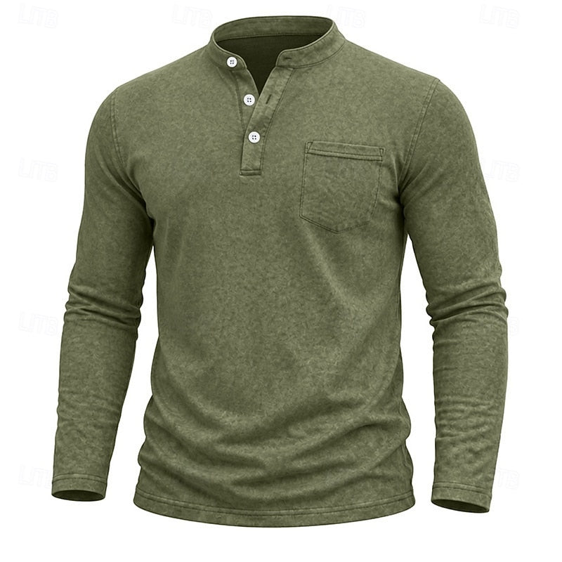 Weston | Klassisk Henley Langærmet Skjorte