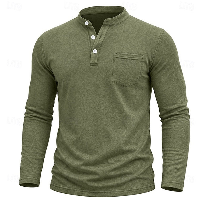 Weston | Klassisk Henley Langærmet Skjorte